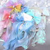 Cute hair accessory, hairgrip for princess, children's crystal, with gem