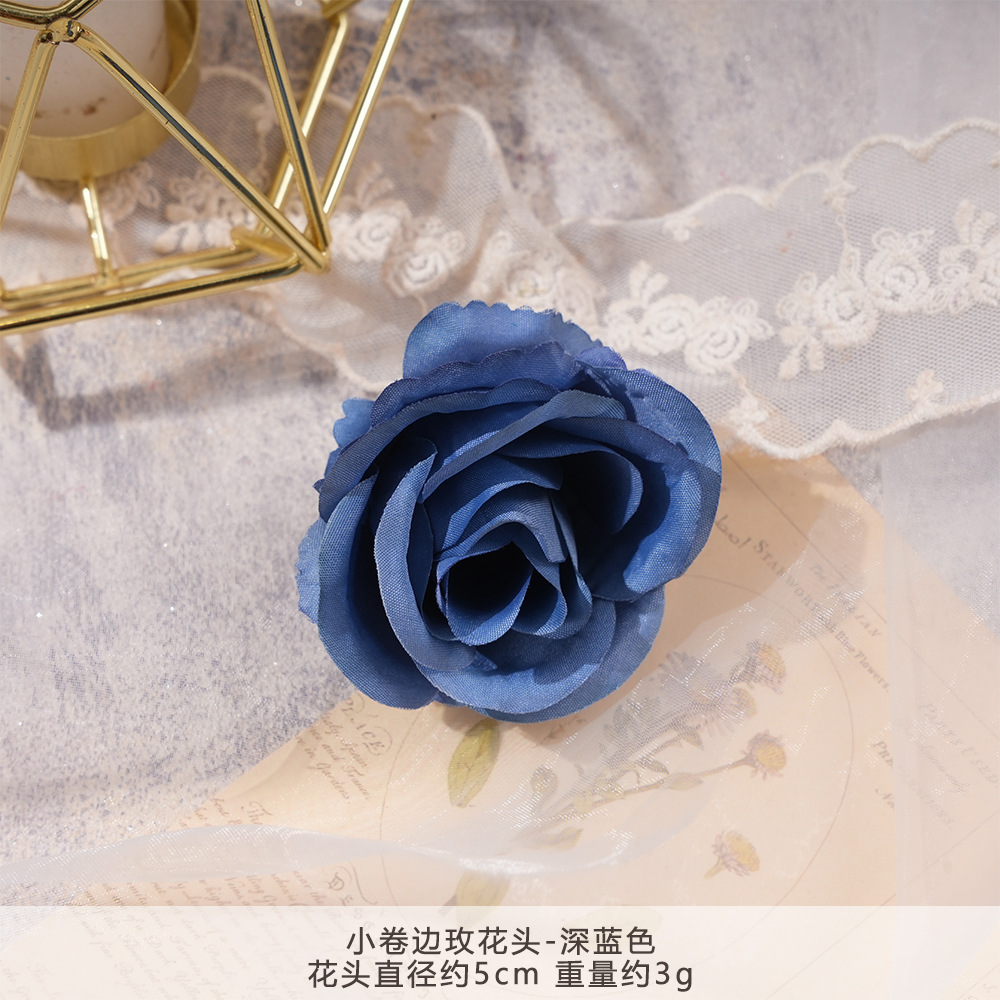 XH2-작은 컬링 로즈 헤드-다크 블루