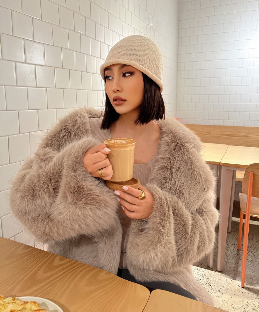 Women's Fox Fur Coat Mid-length Suit Collar Plush Winter Jacket_voghion.com