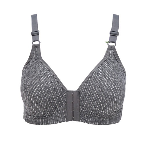 Factory direct supply cross-border front buckle bra, large size, thin style, secondary breast collection, middle-aged and elderly mothers, no steel rim underwear for women