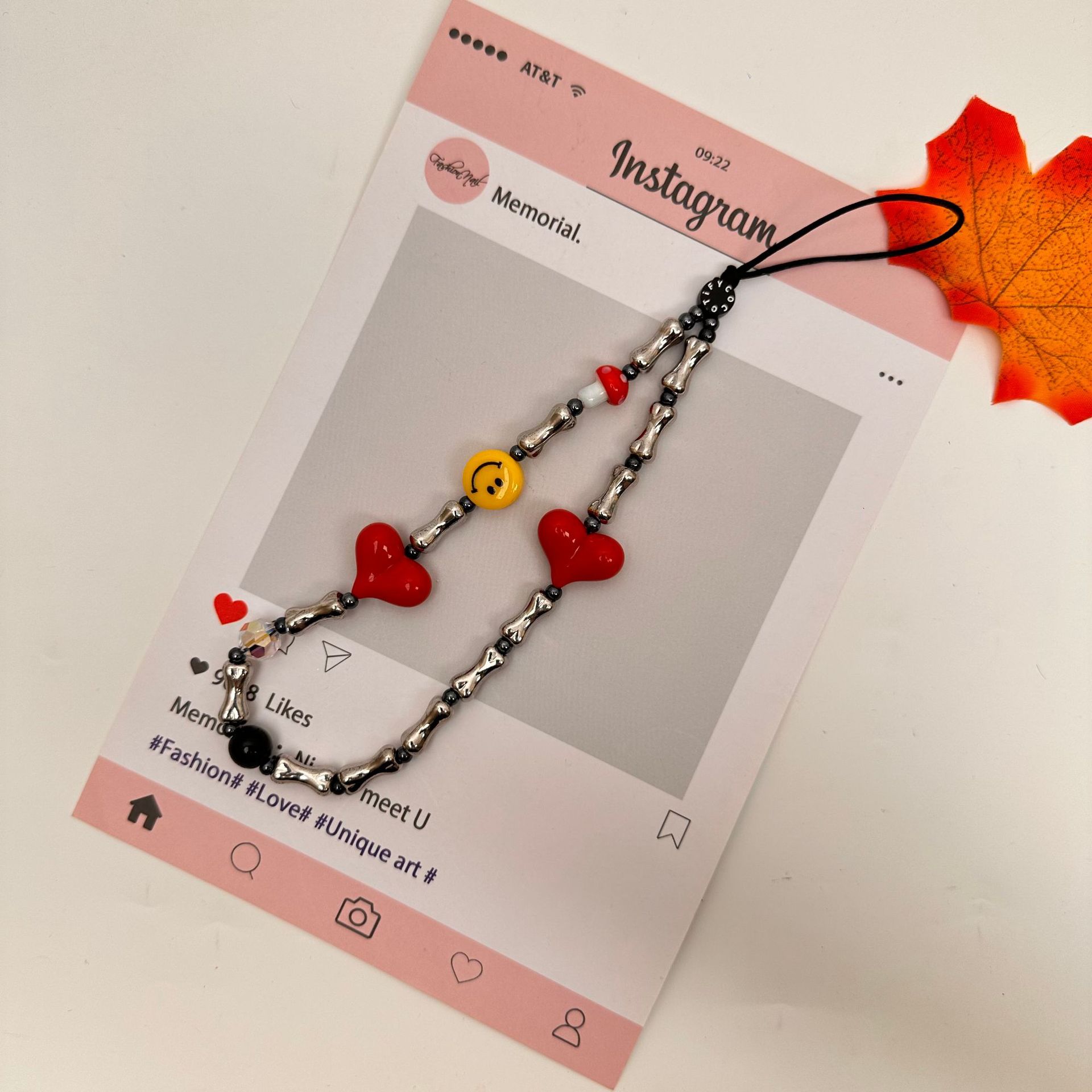 Moda simple amor serie de nubes de cadena de teléfono móvil bolso de cadena de teléfono móvil bolso de llavero colgante corto nicho diseño