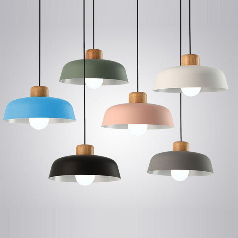 Nordic Style Chandelier Dining Lights Kitchen Bar Iron Bedroom Simple Modern Creative Personality Macaron Lamps