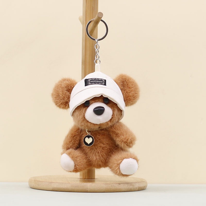 漫画帽子クマぬいぐるみペンダントかわいいテディベアおもちゃ人形キーホルダーバッグペンダント人形人形|undefined