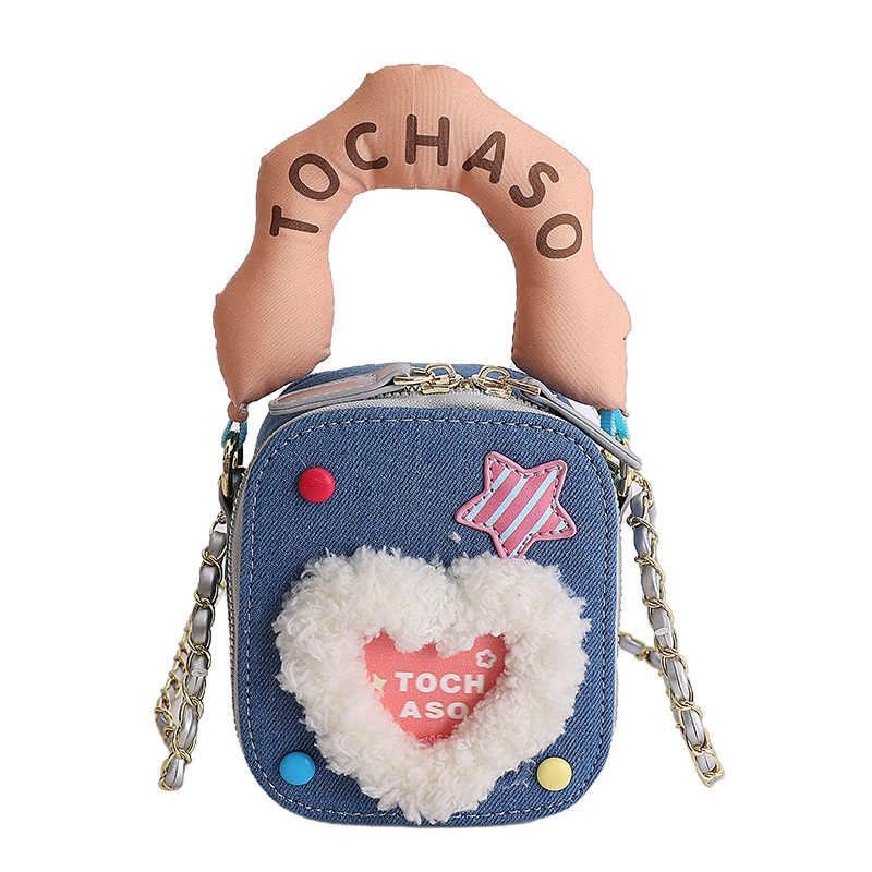 Dulce y lindo corazón de niña exquisita mini bebé bolso de mano nubes 2026 bolso de comercio exterior transfronterizo para niños