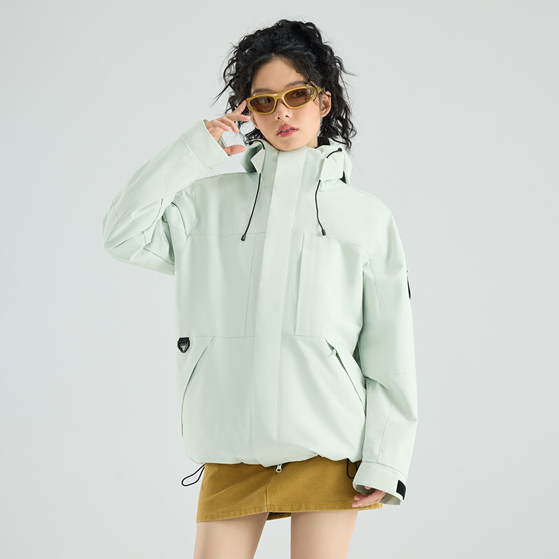 25新款骆陀冲锋衣女三合一秋冬情侣防风防水户外动登山服男外套潮|undefined
