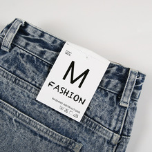 无纺布吊牌裤子布腰卡码数男女装牛仔裤布腰牌后袋尺码标吊牌布标