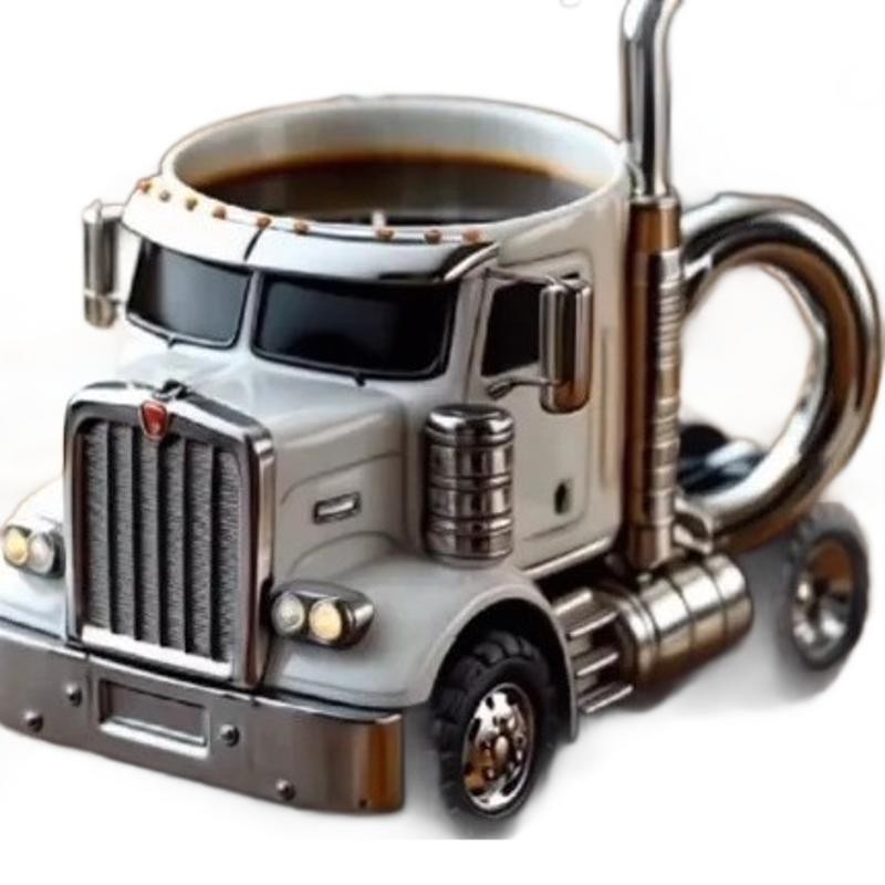 taza de camión de plata