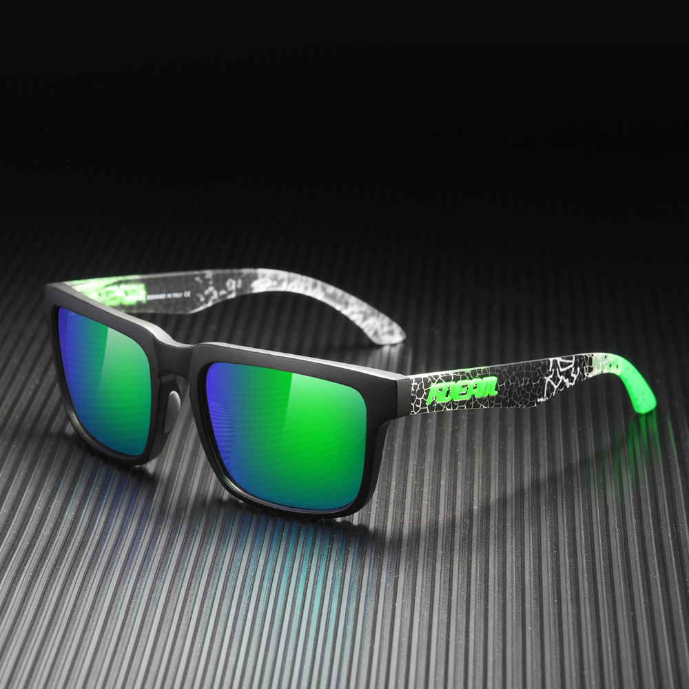 Lässig Farbblock Tak Quadrat Vollbild Sport Sonnenbrille display picture 20