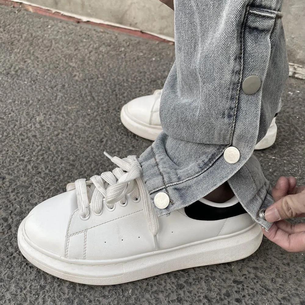 Majira Occidental High Street Side Button Jeans for Men's Summer Hip Hop Straight Loose and Versatile Jeans Vibe_voghion.com