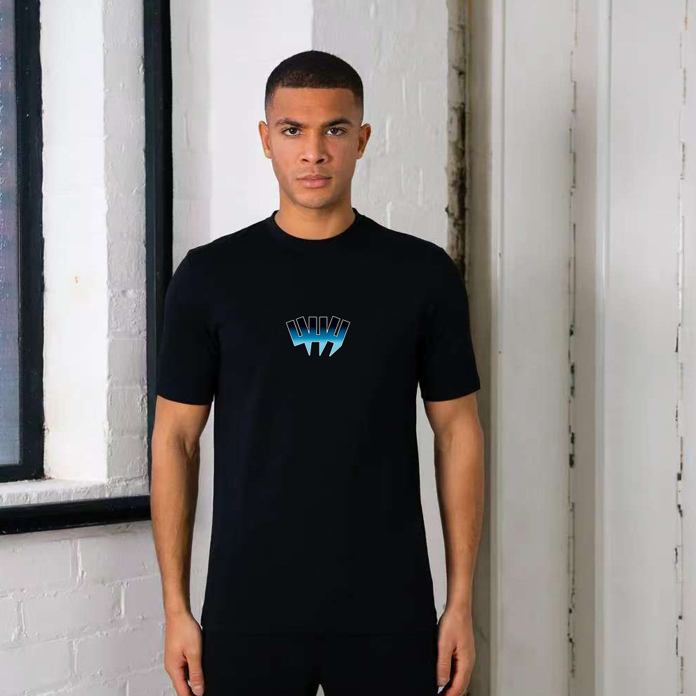 T-shirt uomo stampato cotone comodo maniche corte estivo_voghion.com