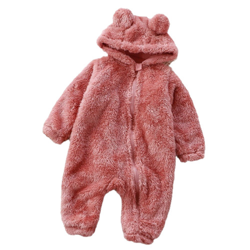 New station warehouse delivery baby jumpsuit winter newborn warm climbing clothes baby plush clothes cute smock