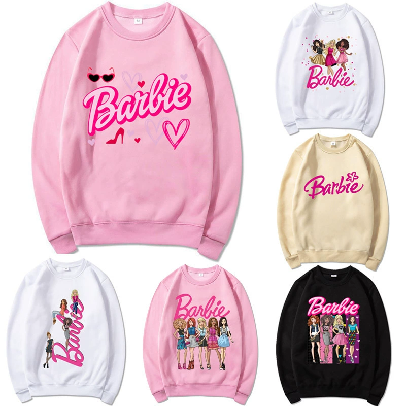 Amazon Новый Барби приходят на английском письмо напечатаны круглый вырез свитер для мужчин и женщин одинаковый стиль все соответствующие