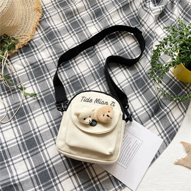 Korean Style Canvas Bag Women's Crossbody Bag Small Bag Cute Student Backpack 2021 New Trendy Student Harajuku Shoulder Bag Korean Style Canvas Bag Women's Crossbody Bag Small Bag Cute Student Backpack 2021 New Trendy Student Harajuku Shoulder Bag