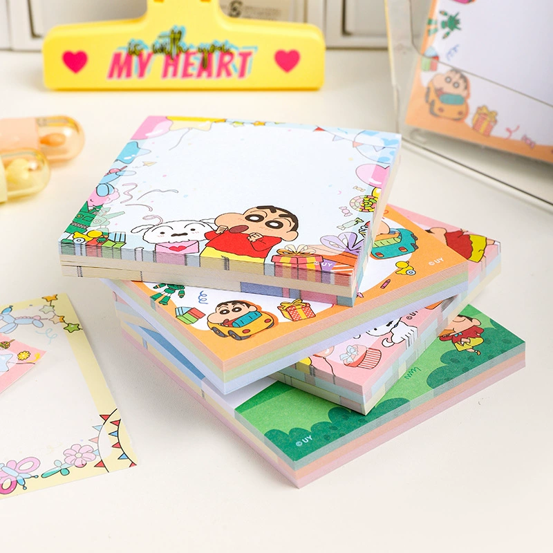 麦和 Crayon Shin-shiba квадратная страница цвета, стикерный блокнот 90 руководство DIY материал бумага мультяшный рисунок блокнот