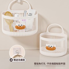 多機能ミニバスケットトイレ浴室廃棄洗面タオル収納バスケットキッチン寮ベッドサイド壁掛け式バスケット