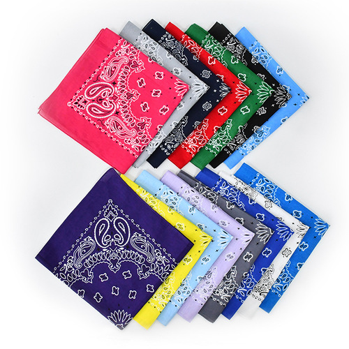 Cross-border direct supply streetwear hip-hop bandana cycling headscarf 100% cotton 30g Lipes waistnut flower headscarf