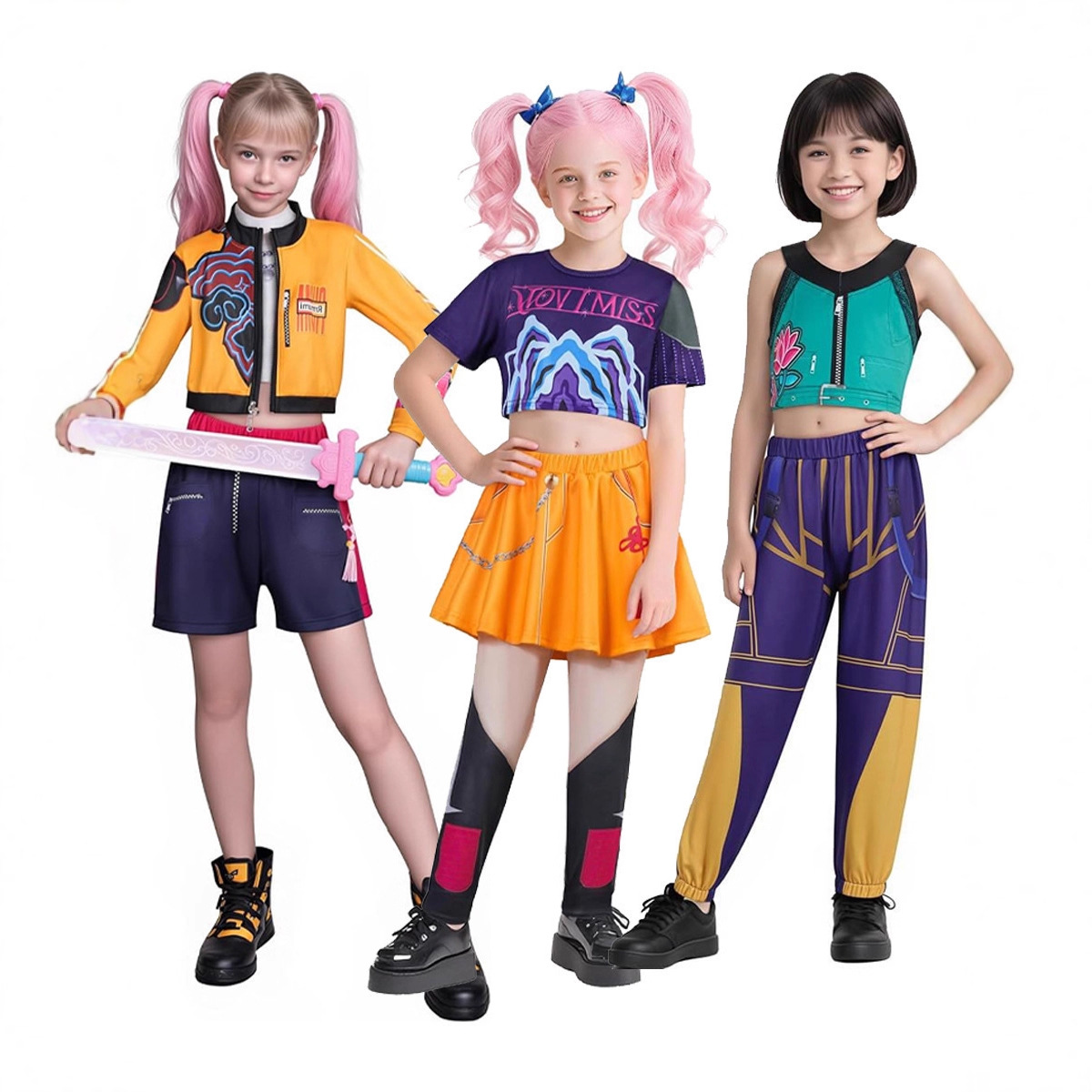 Cross-Border K-Pop Demon Slayer Cosplay Costume Rumi Zoyomi Demon Hunter Halloween Girls New Chinese Style