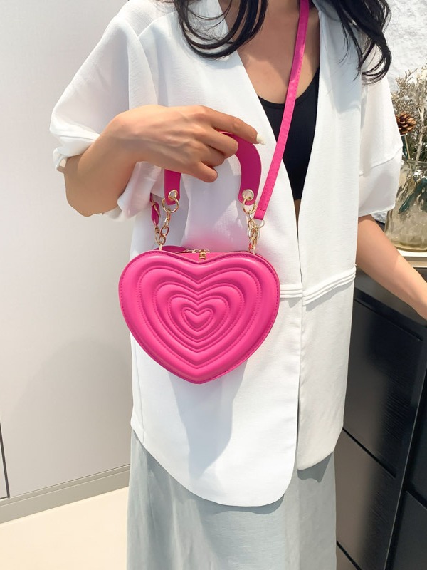 Coreano simple estilo extranjero bolso de color sólido para mujeres 2024 verano nuevo mochila de hombro textura amor bolso de mujer