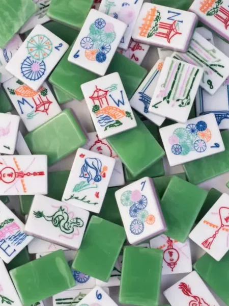 (24-Hour Ready-To-Ship Service) American Mahjong Entertainment Mahjong Three-Layer Jade Acrylic Mahjong