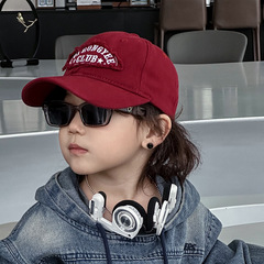 CLUB做舊布標兒童棒球帽2024新款男女小孩兒童棒球帽子春秋遮陽帽