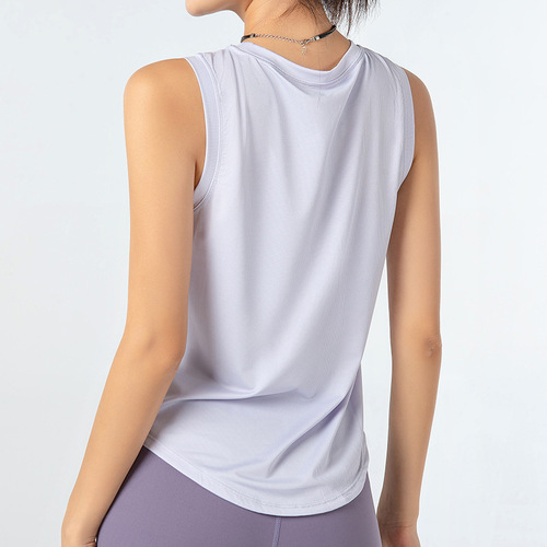 Cross-border sports vest for women summer thin quick-drying yoga short-sleeved sleeveless running fitness clothing loose blouse T-shirt