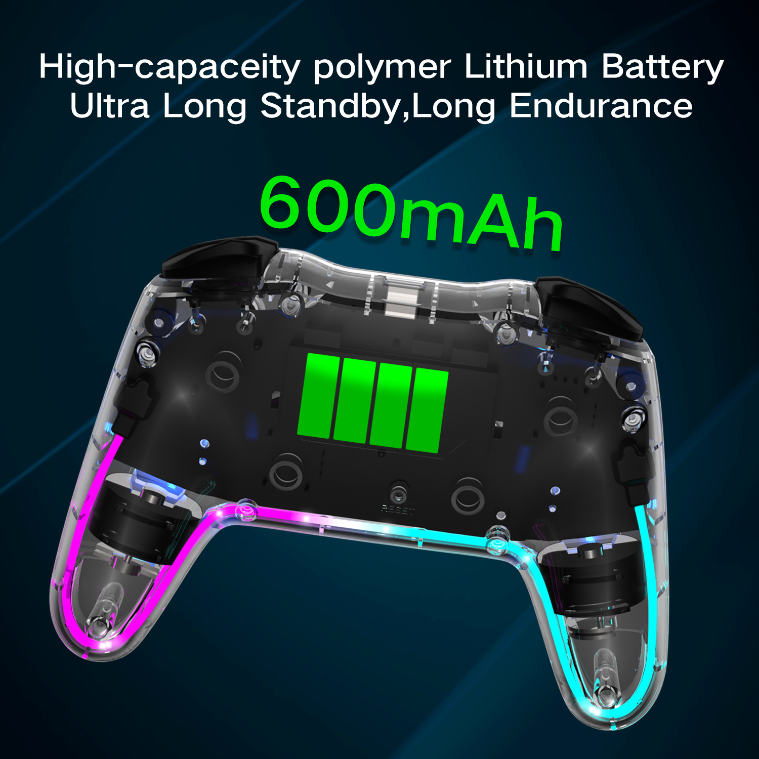 Control inalámbrico Bluetooth para juegos Switch2 del fabricante, control para juegos de PC y Steam con doble vibración y seis ejes somatosensoriales