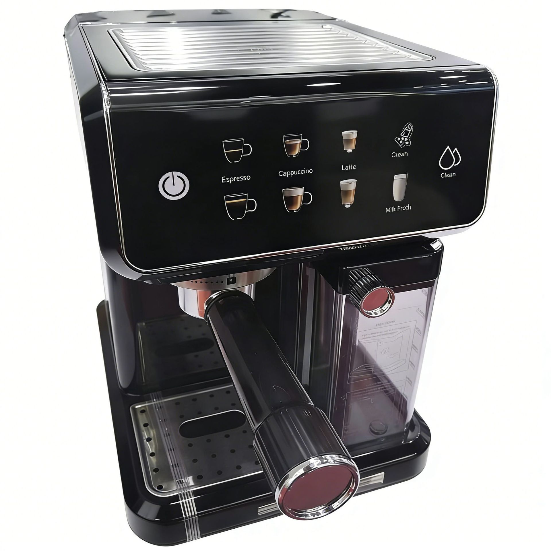 Máquina Espresso Máquina de café italiano Máquina de café 20Bar semiautomática pequeña para el hogar Espuma de leche transfronteriza