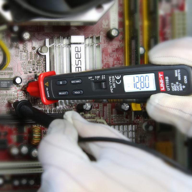 优利德UT118B笔式万用表数字迷你袖珍数显直流高精度自动电容仪表