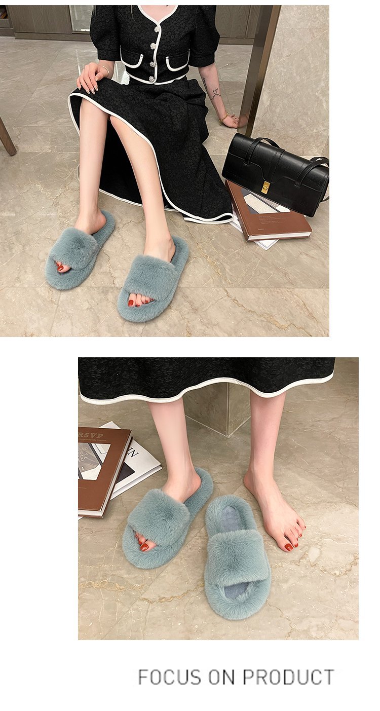 Thick-Soled Wool Slippers NSDFX81611