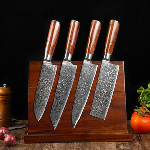 Foreign Trade Cross-Border 67-Layer Damascus Steel Chef's Knife Japanese Slicing Knife Santoku Knife Household Vegetable and Meat Cutting Knife