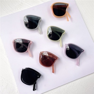 Explosions folding children's sunglasses baby fashion sunglasses tide sunscreen glasses under banana parent-child sunglasses