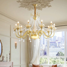 法式水晶吊灯客厅灯2025新款创意个性艺术卧室灯复古餐桌吧台灯具