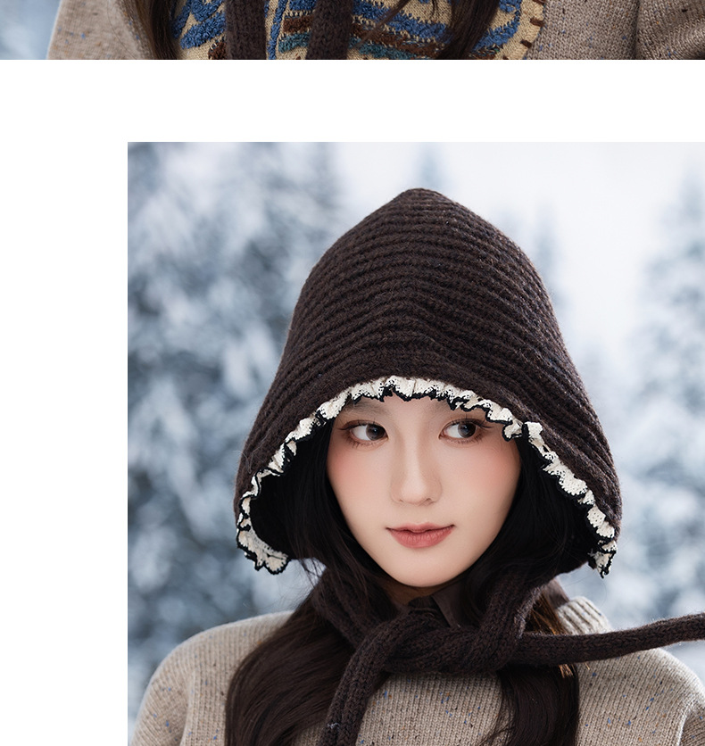 Versione coreana versatile in pizzo lavorato a maglia, grande circonferenza, antivento, caldo, annodabile, morbido, autunno inverno, spesso_voghion.com
