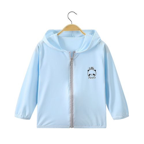 Children's Summer Apparel for Boys and Girls, Large Kids Skin-Friendly, Breathable Baby Air Conditioning Shirt Outerwear, Ice Silk Dressing Gown, Lightweight