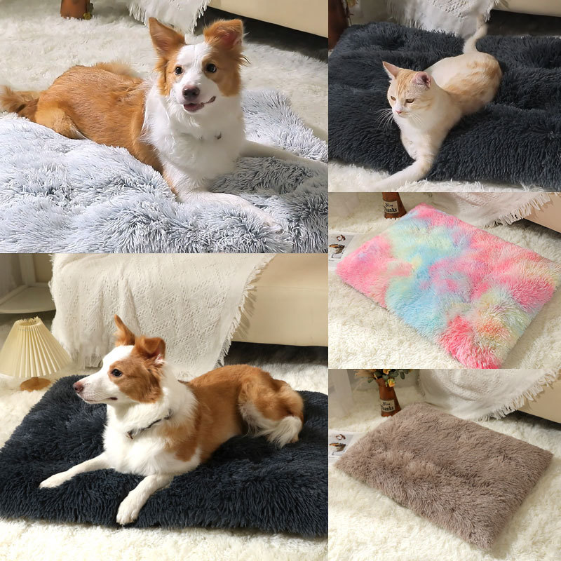 Almohadilla para mascotas Almohadilla para perros de felpa para dormir cálido en invierno Almohadilla para mascotas Cama para perros Cómoda caseta para gatos