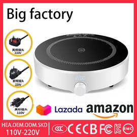 跨境圆形火锅电磁炉小型新款定制越南英文家用款Induction Cooke