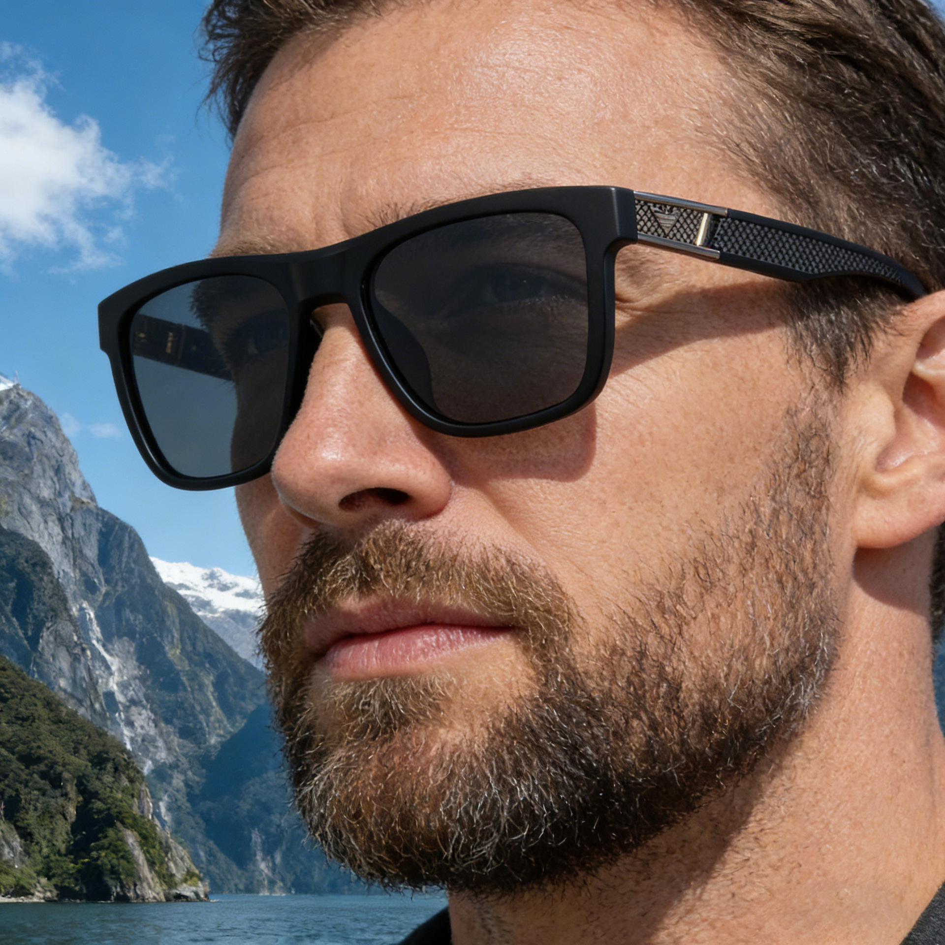Neue modische eckige polarisierte Sonnenbrillen für Männer - persönlicher Trendy-Look mit Premium-Gefühl, UV-Schutz für draußen und Angeln, Herren-Sonnenbrille für den Export