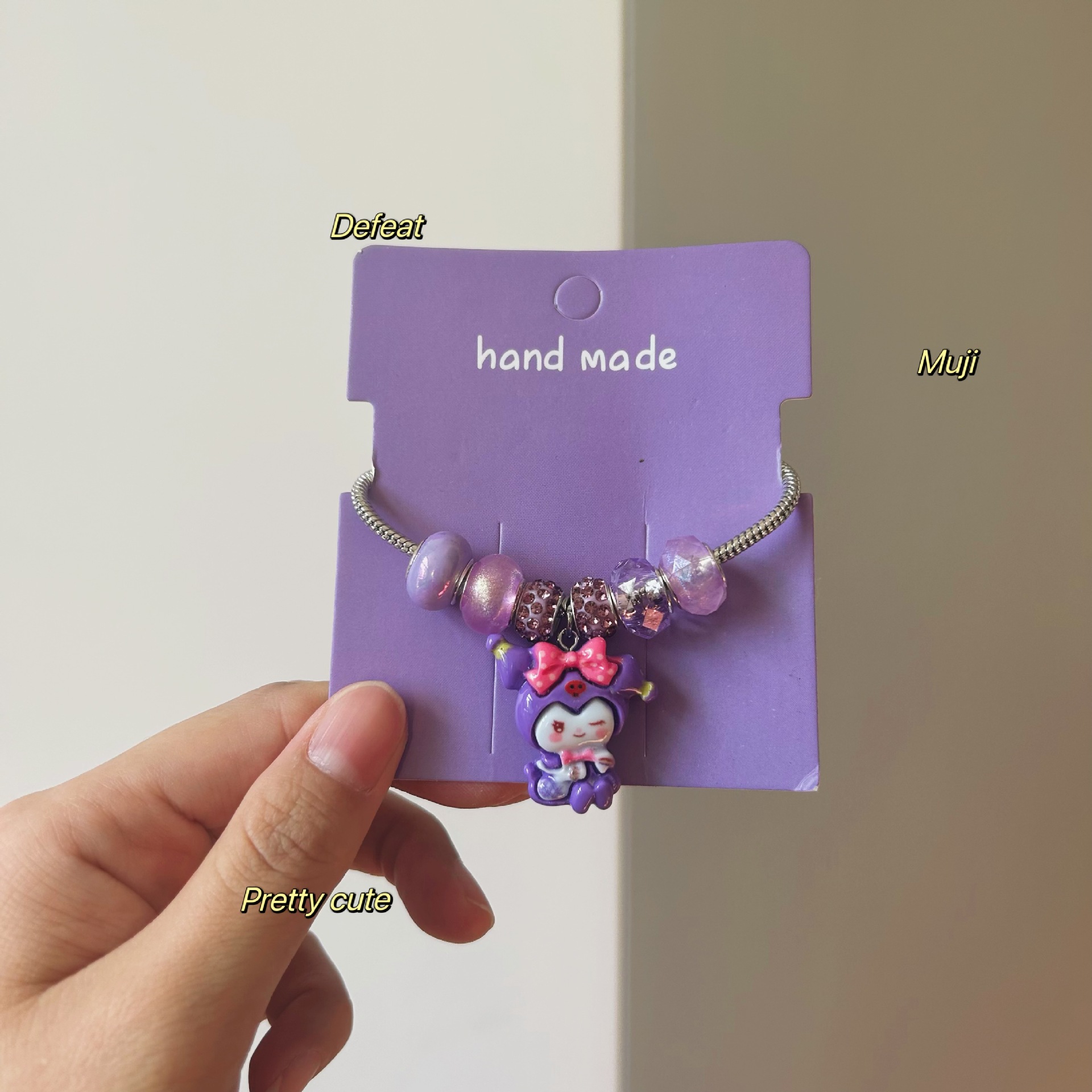 Caricatura infantil Kuro jade pulsera arroz pulsera niña niña amor hermoso vestido colgante pulsera