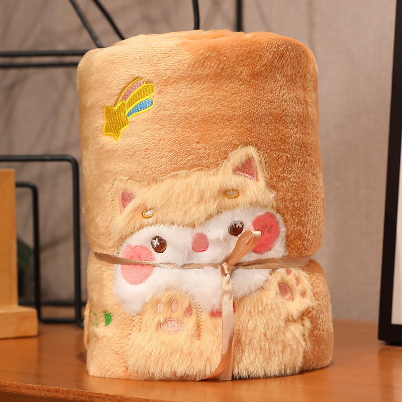 Animal de dibujos animados coral mantas de peluche mantas de siesta de oficina mantas de aire acondicionado estudiantes niños mantas pequeñas regalos de la empresa