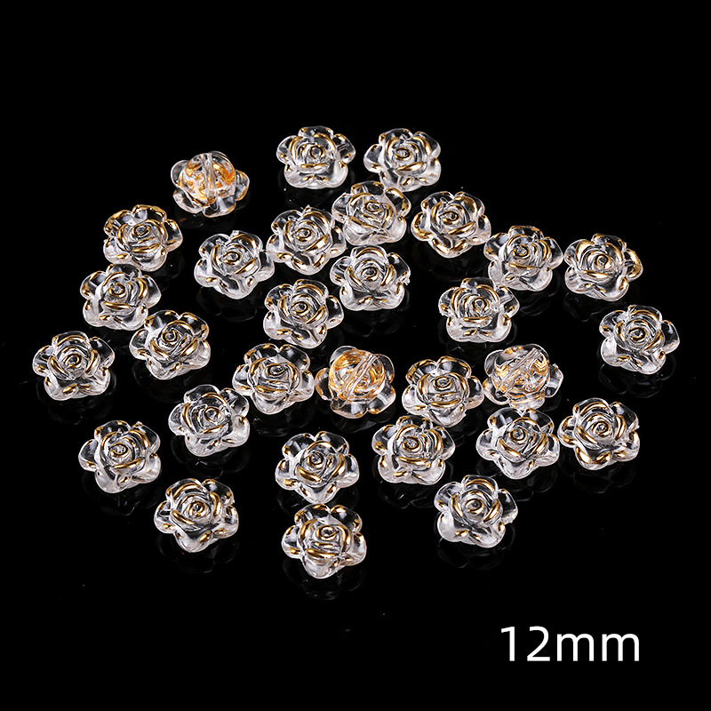 Resalte ABS perla de imitación con agujero beige camelia horquilla joyería accesorios para el cabello perlas de bricolaje al por mayor accesorios Yake