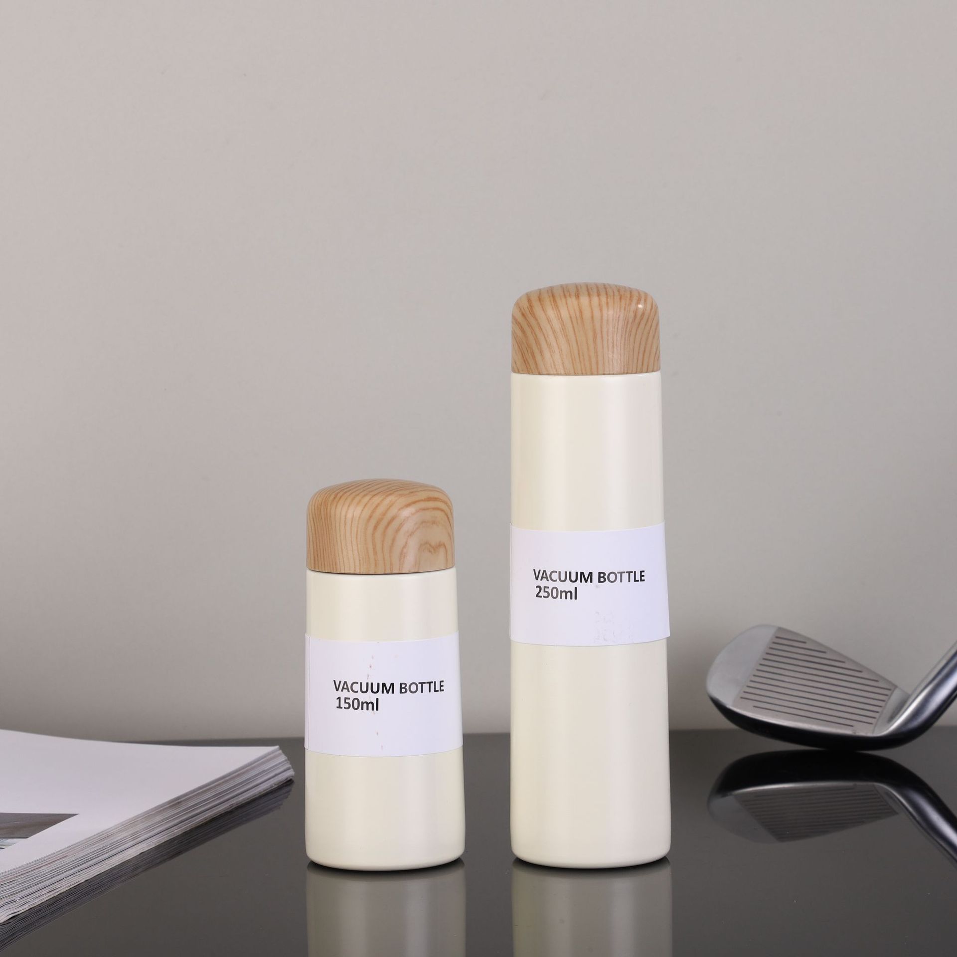 Taza de regalo creativa para hombres y mujeres taza portátil con tapa de madera