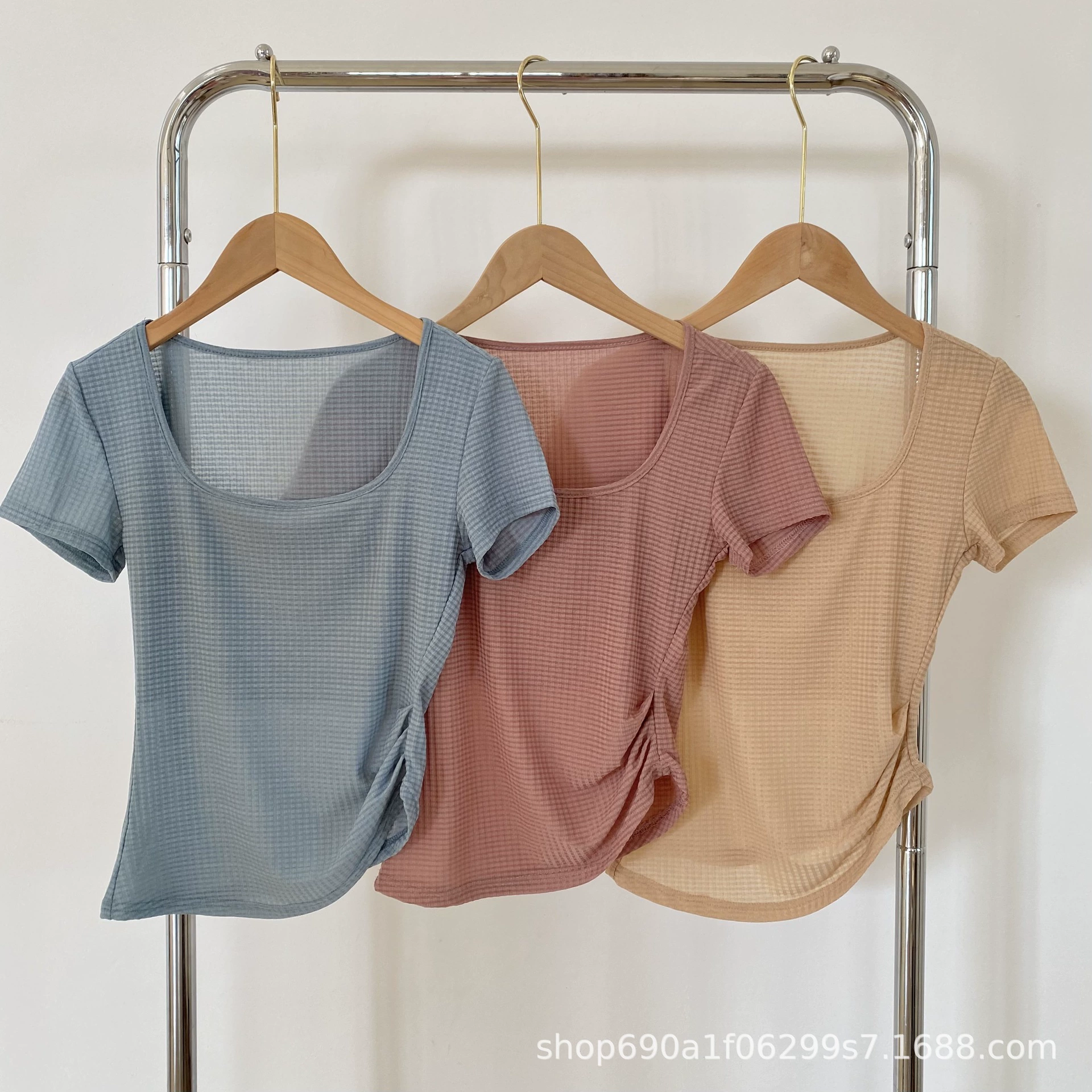 Футболка с коротким рукавом с квадратным воротником Pure Desire