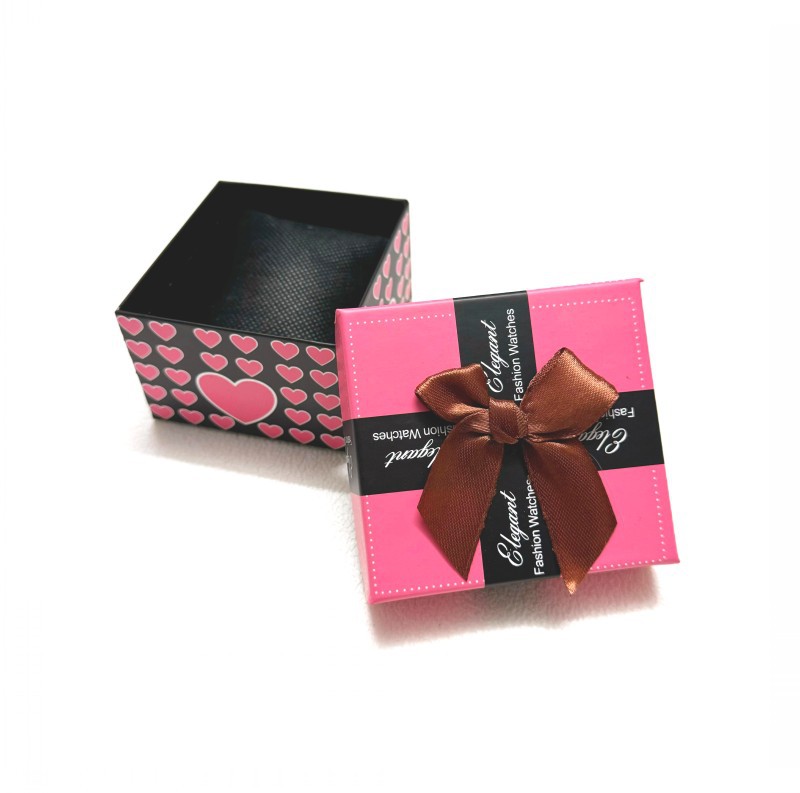 Caja pequeña blanca en forma de corazón de 9*9*6CM, caja para reloj, caja para reloj y pulsera de pareja, caja de regalo, caja para joyería.