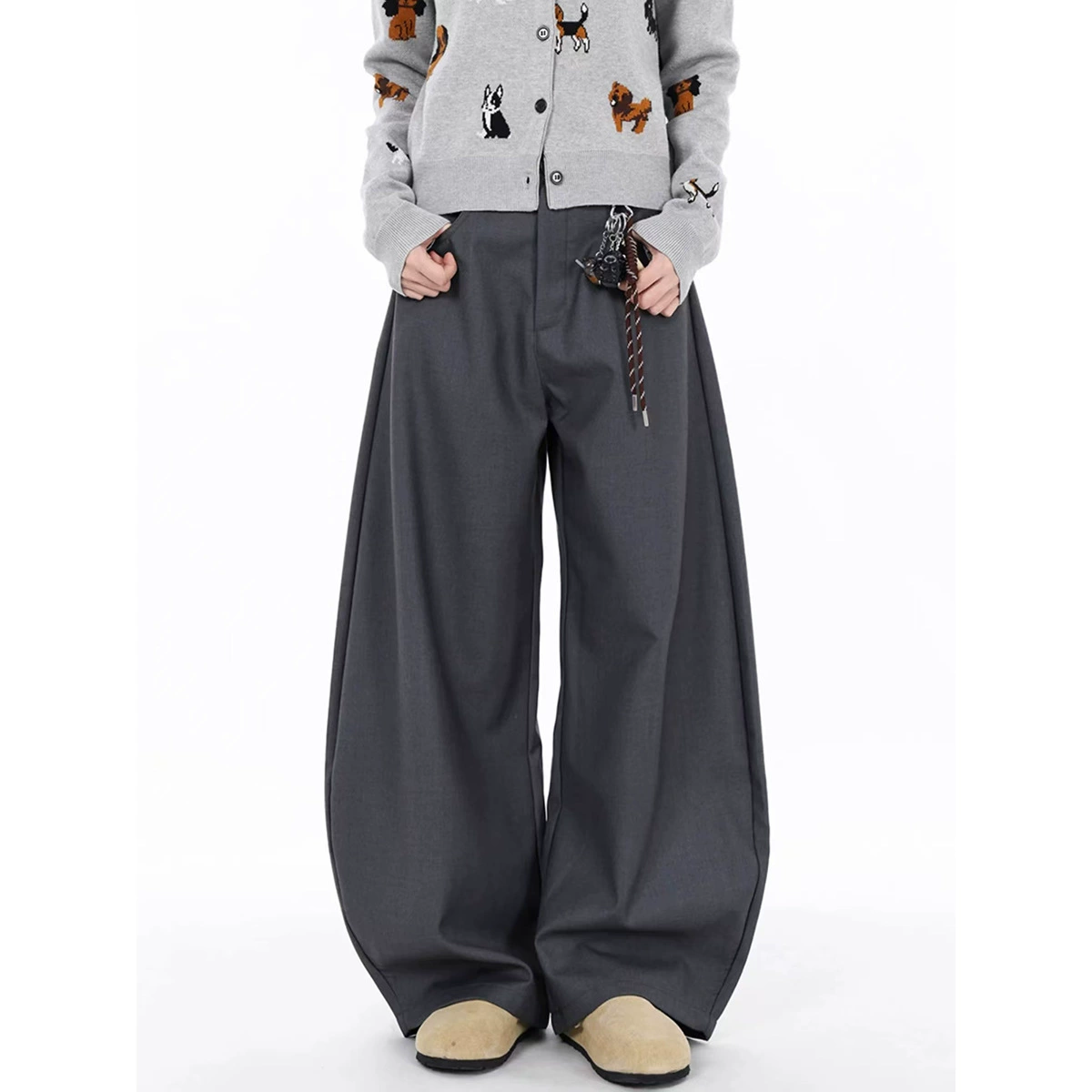 Yongfang американские шутарные брюки для мужчин и женщин, мешковатая рабочая одежда в стиле ретро, силуэт утягивания, модные свободные повседневные брюки с широкими штанинами