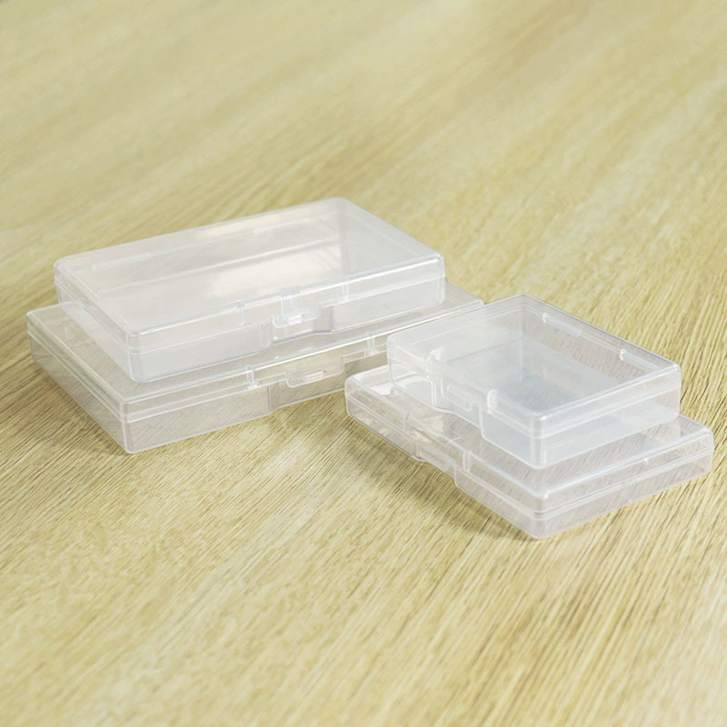 Иу Амазонская коробка для деталей 1.8cm Внешняя торговля прозрачная коробка для хранения Ювелирные детали высокая прозрачная прямоугольная пластиковая коробка