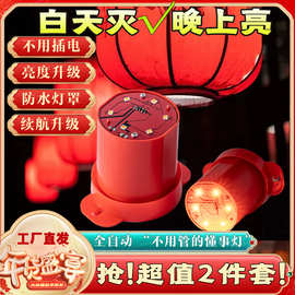 节日大红灯笼灯笼伴侣旋转防水led户外灯笼灯配件新年家LED灯红光