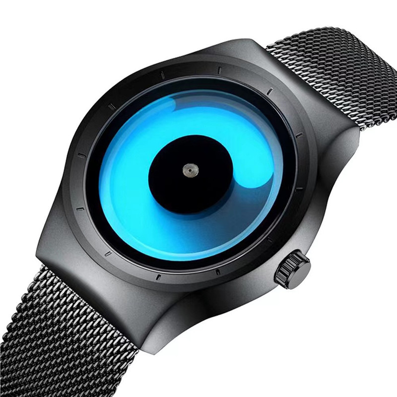 New fashion creative style men's watch no pointer Whirlpool quartz lovers learn life waterproof cross-border wholesale New fashion creative style men's watch no pointer Whirlpool quartz lovers learn life waterproof cross-border wholesale