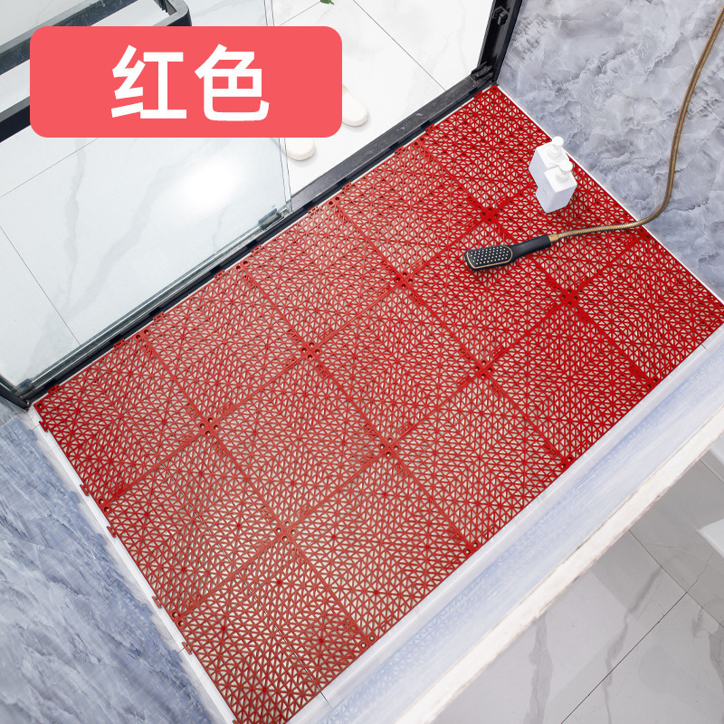 キッチントイレの浴室pvc防水滑り止めマットを厚くすると、透かし彫りの床マットをつなぎ合わせることができる|undefined