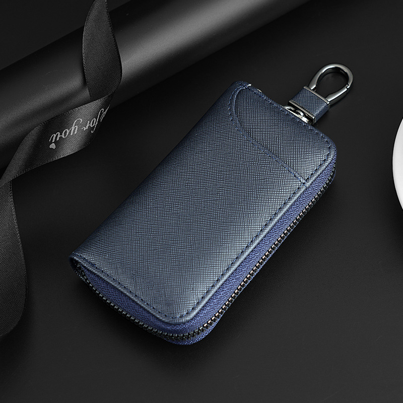 Nuevo paquete de llaves de automóvil con cremallera de gran capacidad para hombres, bolsas de tarjetas de cintura para mujeres, llaveras de moda multifuncionales para parejas