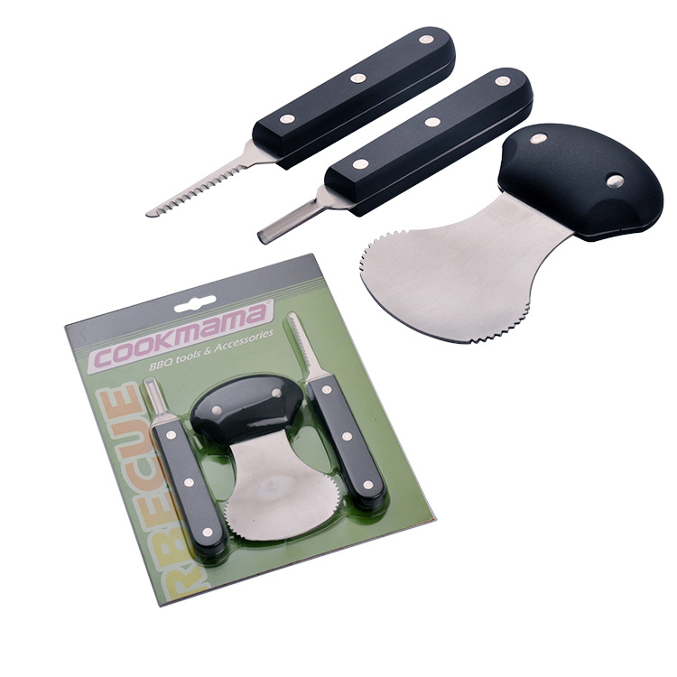 pumpkin carving kit3件套南瓜工具套装 南瓜灯雕花工具 雕刻刀